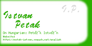 istvan petak business card